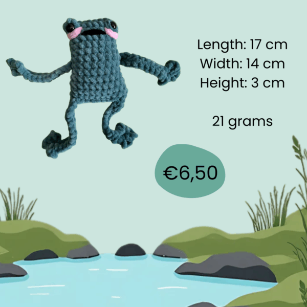 Crocheted little frog